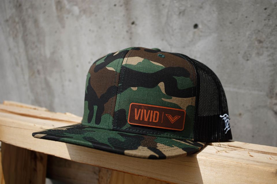 Camo Snap Back - Rectangle Leather Patch
